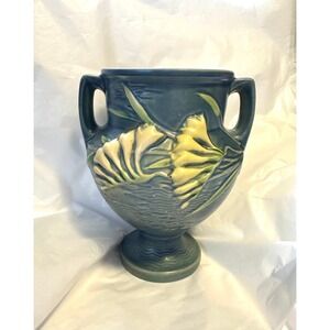 Roseville #196-8" Blue Freesia Vase